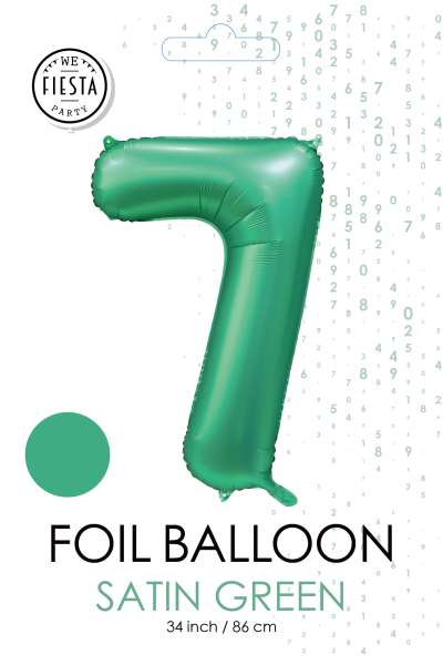 XXL Folienballon Zahl 7 Satin Grün